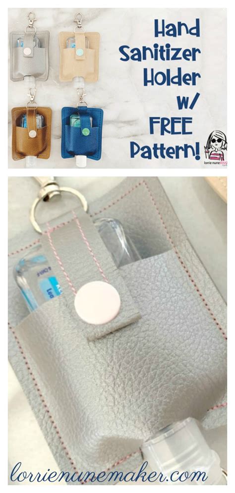 hand sanitizer holder sewing pattern.